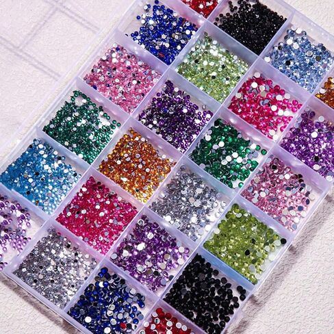 Flatback Nail Pearls Gems, Half Round Silver Gold Metal Nail Beads for Nail Art with 10ml Rhinestone Gel Glue Pickup Pencil and Tweezers, Pearl Nail Charm Rhinestones for Crafting Face Hair Manicure in Saudi Arabia