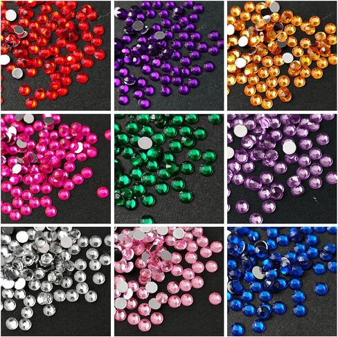 Flatback Nail Pearls Gems, Half Round Silver Gold Metal Nail Beads for Nail Art with 10ml Rhinestone Gel Glue Pickup Pencil and Tweezers, Pearl Nail Charm Rhinestones for Crafting Face Hair Manicure in Saudi Arabia
