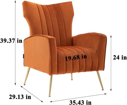 Artechworks Modern Living Room Sofa Sets 2 Pieces, Velvet Couch Sofa Loveseat and Tufted Velvet Accent Chair with Gold Legs Tall Wingback for Small Space， Living Room, Apartment Studio Pink in Saudi Arabia