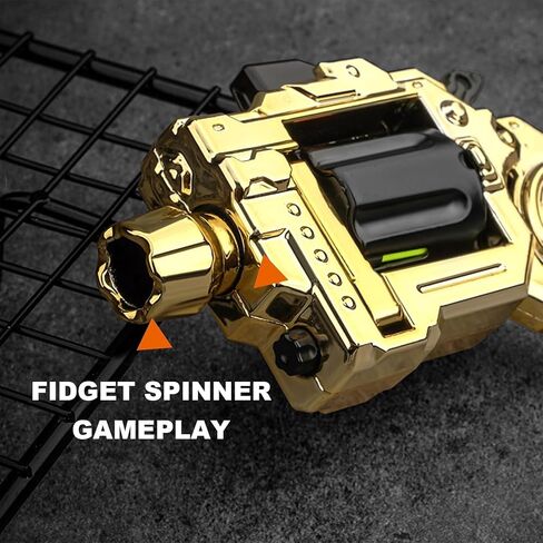 Metal Fidget Toys Gun Adults - Alloy Fidget Spinner Slider Clicker & Launcher Toy EDC Fidget Gun with Bullets and Target Stress Relief Focus Tool (Black) in Saudi Arabia