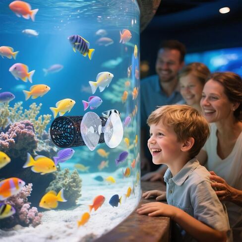 Betta Tunnel مع كوب شفط ، Betta Fish Toys Safe Aquarium Hideout Hideout Hide Tube للأسماك الصغيرة وملحقات أرجوحة الخزان الروبيان in Kuwait