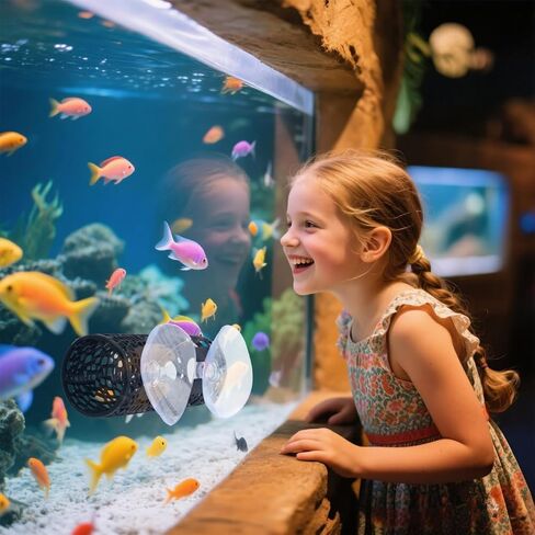 Betta Tunnel مع كوب شفط ، Betta Fish Toys Safe Aquarium Hideout Hideout Hide Tube للأسماك الصغيرة وملحقات أرجوحة الخزان الروبيان in Kuwait