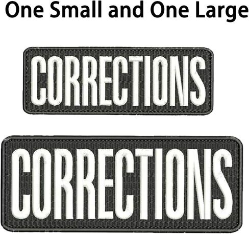 تصحيحات التطريز تصحيح واحد صغير وواحد كبير 3 "x8" و 2 "x6" الخطاف والحلقة على الظهر in Kuwait