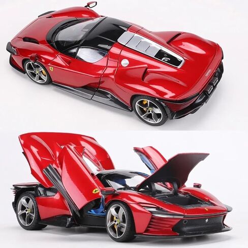1/18 SP3 طراز سيارات سبائك سبائك الرياضية المكررة لـ Ferrari SP3Daytona محاكاة سبيكة Diecast Collection Model Collection Gift (SP3 White) in Saudi Arabia