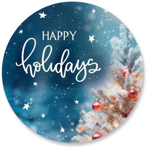 Current Christmas Forest Seals - Set of 72 Holiday Stickers, 1.5 inches Diameter, for Cards, Presents, and Crafts, Christmas Stationery in Saudi Arabia