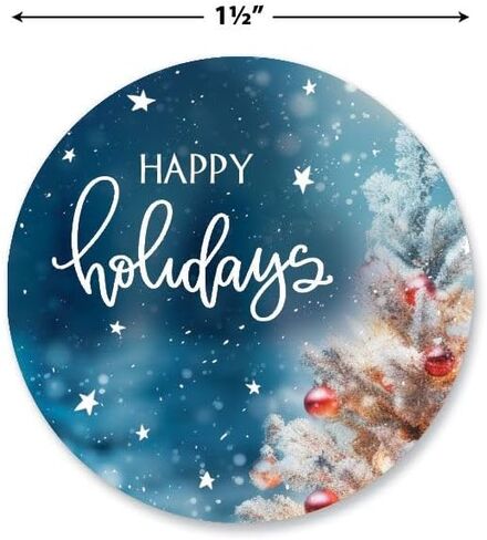 Current Christmas Forest Seals - Set of 72 Holiday Stickers, 1.5 inches Diameter, for Cards, Presents, and Crafts, Christmas Stationery in Saudi Arabia