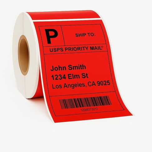 Compulabel 640113 ملصقات الشحن الحرارية النقل الحراري ، 4 بوصة × 6 بوصة ، أخضر ، لاصق دائم ، ثقوب بين الملصقات ، 1000 لكل لفة ، 4 لفات in Kuwait