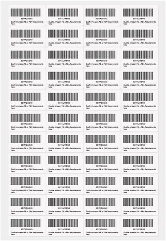 40 UP UP Amazon FBA Labels على ورقة A4 (100 ورقة) ، 4000 ملصقات بريد إلكتروني للملصقات ذاتية الشحن البيضاء لطابعة الليزر/الحبر ، ملصقات باركود FNSKU الحرارية （52.5 × 29.7 مم） in Kuwait