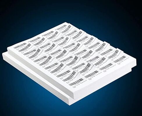 40 UP UP Amazon FBA Labels على ورقة A4 (100 ورقة) ، 4000 ملصقات بريد إلكتروني للملصقات ذاتية الشحن البيضاء لطابعة الليزر/الحبر ، ملصقات باركود FNSKU الحرارية （52.5 × 29.7 مم） in Kuwait