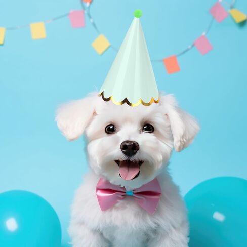 30 PCS Pastel Birthday Party Hats Rainbow Themed Paper Cone Hats with Pom Poms & Elastic Cord for Kids and Adults Birthday, Baby Shower, Bridal Shower, Photo Props Party Decorations in Saudi Arabia