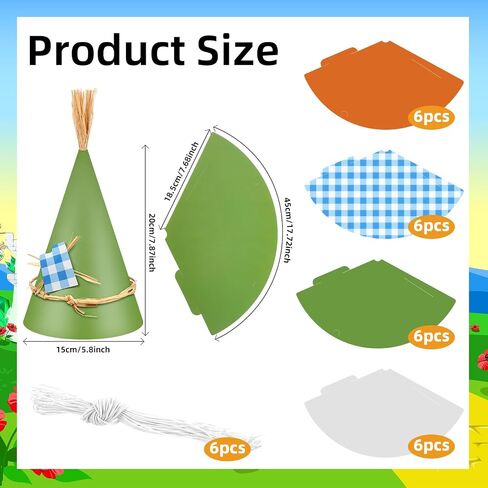 24 Pcs Wizard Cone Party Hats Colorful Birthday Cups Dwarf Cone Hats Disposable Paper Elf Headwear Ice Cream for Halloween Party Costume Supplies in Saudi Arabia