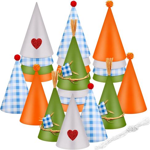 24 Pcs Wizard Cone Party Hats Colorful Birthday Cups Dwarf Cone Hats Disposable Paper Elf Headwear Ice Cream for Halloween Party Costume Supplies in Saudi Arabia