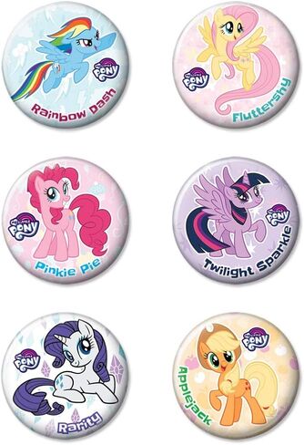 Ata-Boy My Little Pony Character Assortment Set of 6 1.25" Collectible Buttons in Saudi Arabia