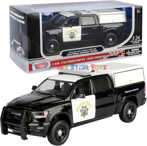 2019 RAM 1500 CREW CAB CHP California Highway Patrol Police up truck 1/27 Scale Diecast Model Motormax 76997 in Saudi Arabia