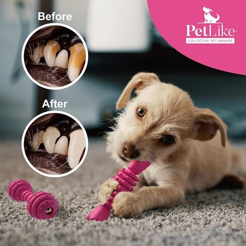 PetLike 8PCS Puppy Teething Toys Set - Interactive Dog Chew Toys with Ball & Cotton Ropes Safe & Durable Teething for Small Puppies & Medium Dogs (Pink) in Saudi Arabia