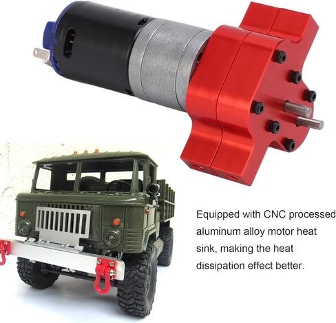 Dilwe RC Motor Gear Box Set, RC Transmission Gear Box with 370 Motor Upgrade Parts for WPL B1 B?1 C14 C?14 1/16 Truck(Red) in Saudi Arabia