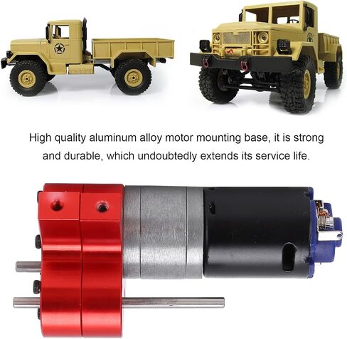 Dilwe RC Motor Gear Box Set, RC Transmission Gear Box with 370 Motor Upgrade Parts for WPL B1 B?1 C14 C?14 1/16 Truck(Red) in Saudi Arabia