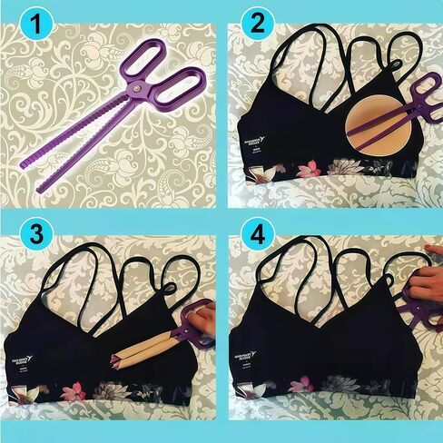 Bra Cup Adjuster with Insert Tool & Chest Pad Scissors - Ergonomic Adjuster for Lingerie Making, Sewing Projects & DIY Bra Repair (Black) in Saudi Arabia