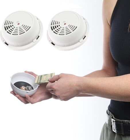Stinger Decorative Fake Smoke Alarm Secret Safe Box with Hidden Compartment, Hidden Storage Security Solution, to Conceal and stash Jewelry, Cash, Watch, Coins, Car Keys (2 Packs) in Saudi Arabia