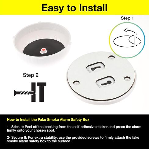 Stinger Decorative Fake Smoke Alarm Secret Safe Box with Hidden Compartment, Hidden Storage Security Solution, to Conceal and stash Jewelry, Cash, Watch, Coins, Car Keys (2 Packs) in Saudi Arabia