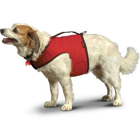 YAP Dog Performance Wrap®; Choke-Free X Small Dog Harness, Anti-Static Dog Harness with Handle for Emergency, Quick-Drying Pink Harness for Small Dogs Compatible with Universal Seat Belt in Saudi Arabia