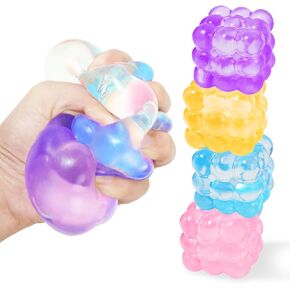 4Pack Squishy Squieve Toys ، لعبة الضغط الفائق ، ألعاب تخفيف الإجهاد للأطفال البالغين ، ألعاب حسية للأطفال المصابين بالتوحد ، ألعاب تململ ، تفضل حفلات الإغاثة بالقلق للفتيات والفتيان (القطن) in Kuwait