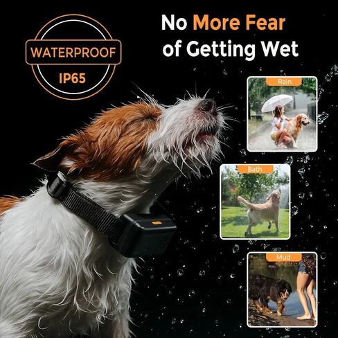 RuffStyle Dog Training Collar – Shock & No Shock Options, Manual Remote + Automatic Mode, Adjustable for Small, Medium & Large Dogs in Saudi Arabia