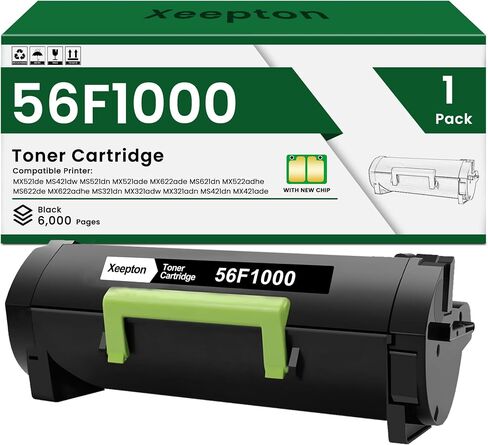 56F1000 خرطوشة الحبر عالية العائد تم إعادة تصنيعها لـ LEXMARK 56F1000 TONER لـ MS321 ، MS421 ، MS521 ، MS621 ، MS622 ، MX321 ، MX421 ، MX521 ، MX522 ، MX622 ، 1 pack in Kuwait