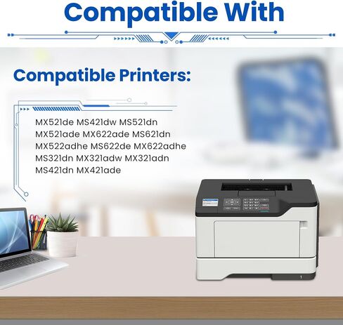 56F1000 خرطوشة الحبر عالية العائد تم إعادة تصنيعها لـ LEXMARK 56F1000 TONER لـ MS321 ، MS421 ، MS521 ، MS621 ، MS622 ، MX321 ، MX421 ، MX521 ، MX522 ، MX622 ، 1 pack in Kuwait