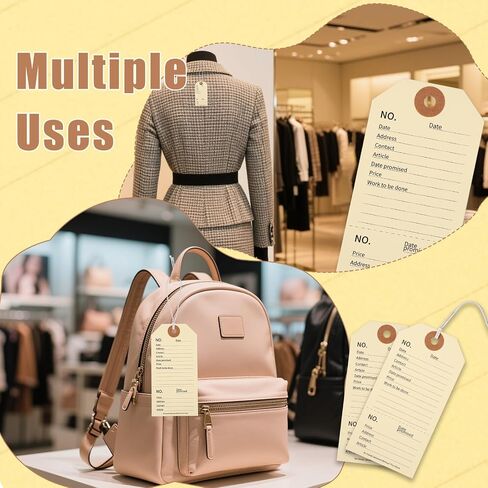 60pcs Repair Tags with Strings, 4.7x2.4 Inch Paper Tags Manila Repair Labels for Sold Coat Check Service Equipment Maintenance Inventory Labeling Crafts in Saudi Arabia