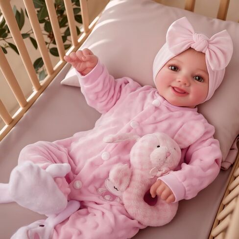 BABESIDE Drink and Wet Reborn Baby Dolls Girl – 17 Inch Lifelike Handmade Silicone Baby Doll, Can Drink & Pee, Real Life Baby Doll with Accessories, Gift for Girls Age 3+ Pretend Play & Collection in Saudi Arabia