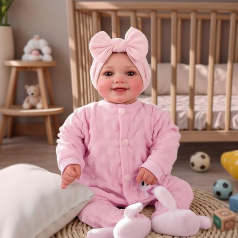 BABESIDE Drink and Wet Reborn Baby Dolls Girl – 17 Inch Lifelike Handmade Silicone Baby Doll, Can Drink & Pee, Real Life Baby Doll with Accessories, Gift for Girls Age 3+ Pretend Play & Collection in Saudi Arabia