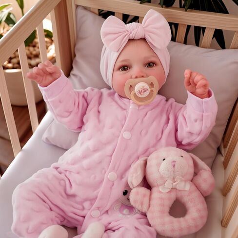 BABESIDE Drink and Wet Reborn Baby Dolls Girl – 17 Inch Lifelike Handmade Silicone Baby Doll, Can Drink & Pee, Real Life Baby Doll with Accessories, Gift for Girls Age 3+ Pretend Play & Collection in Saudi Arabia