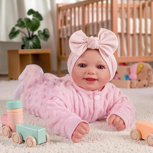 BABESIDE Drink and Wet Reborn Baby Dolls Girl – 17 Inch Lifelike Handmade Silicone Baby Doll, Can Drink & Pee, Real Life Baby Doll with Accessories, Gift for Girls Age 3+ Pretend Play & Collection in Saudi Arabia