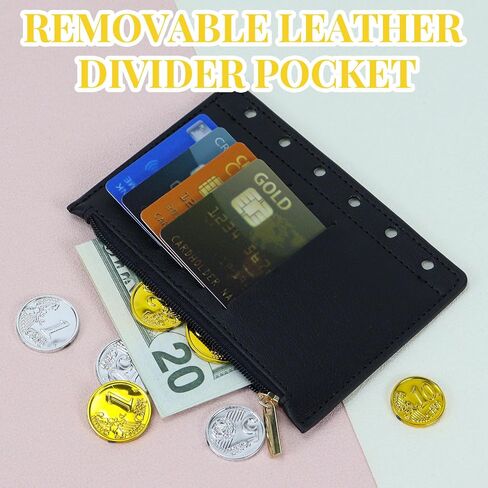 A7 Binder Binder Planner Notebook 6 Ring ، منظم جلدي محمول مع جيب سحاب ، وأوراق إعادة الملء والفارغ الفارغة ، والفاصل ، والملصق الشهري ، والقلم ، والطلاب ، والمهنيين ، والسفر (Sky Blue & Pink) in Saudi Arabia
