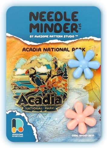 مجموعة Awesome Pattern Studio Needle Minder - Acadia National Park Magnetic Needle Minder. دبوس المينا للغرزة المتقاطعة والتطريز والحرف (مجموعة رقم 1) in Saudi Arabia