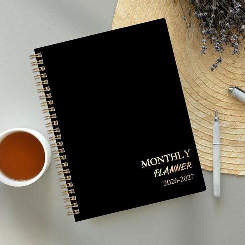 2026-2027 Monthly Planner - 2 Year Monthly Planner 2026-2027, Hard Cardboard Cover, Jan 2026 - Dec 2027, 7.5" x 10", 2 Year Calendar with 24 Month, Twin-wire Binding, Note Pages in Kuwait
