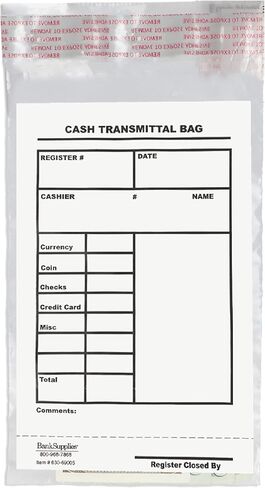 Cash Transmittal Bag - 5x9-1000/case in Saudi Arabia