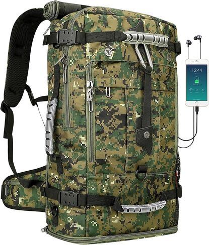 WITZMAN Travel Backpack for Men and Women Convertible Duffle Luggage Bag fit 17 Inch Laptop Carry On Bags for Airplane (B681 Black) in Saudi Arabia