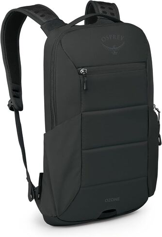 Osprey Ozone Slim Pack - حقيبة ظهر محمول خفيفة الوزن مع تعليق الهواء ، جيوب زجاجة ماء وتصميم سليم - يناسب معظم أجهزة الكمبيوتر المحمولة 16 بوصة - عنصر شخصي أو محمول متوافق ، أسود ، أسود in Saudi Arabia
