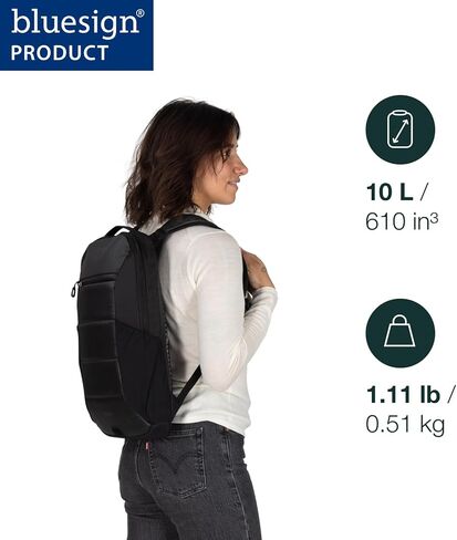 Osprey Ozone Slim Pack - حقيبة ظهر محمول خفيفة الوزن مع تعليق الهواء ، جيوب زجاجة ماء وتصميم سليم - يناسب معظم أجهزة الكمبيوتر المحمولة 16 بوصة - عنصر شخصي أو محمول متوافق ، أسود ، أسود in Saudi Arabia