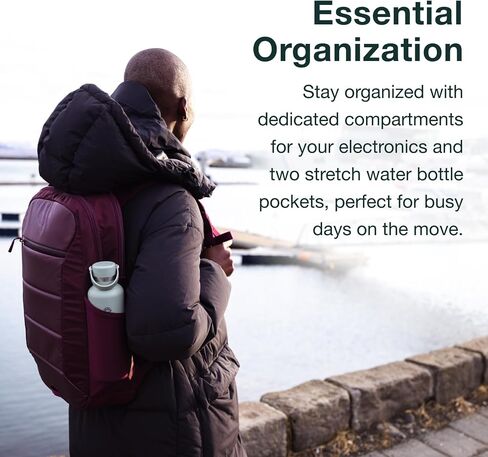 Osprey Ozone Slim Pack - حقيبة ظهر محمول خفيفة الوزن مع تعليق الهواء ، جيوب زجاجة ماء وتصميم سليم - يناسب معظم أجهزة الكمبيوتر المحمولة 16 بوصة - عنصر شخصي أو محمول متوافق ، أسود ، أسود in Saudi Arabia