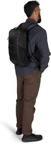 Osprey Ozone Slim Pack - حقيبة ظهر محمول خفيفة الوزن مع تعليق الهواء ، جيوب زجاجة ماء وتصميم سليم - يناسب معظم أجهزة الكمبيوتر المحمولة 16 بوصة - عنصر شخصي أو محمول متوافق ، أسود ، أسود in Saudi Arabia
