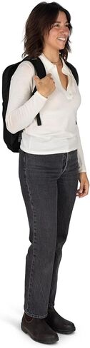 Osprey Ozone Slim Pack - حقيبة ظهر محمول خفيفة الوزن مع تعليق الهواء ، جيوب زجاجة ماء وتصميم سليم - يناسب معظم أجهزة الكمبيوتر المحمولة 16 بوصة - عنصر شخصي أو محمول متوافق ، أسود ، أسود in Saudi Arabia