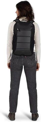 Osprey Ozone Slim Pack - حقيبة ظهر محمول خفيفة الوزن مع تعليق الهواء ، جيوب زجاجة ماء وتصميم سليم - يناسب معظم أجهزة الكمبيوتر المحمولة 16 بوصة - عنصر شخصي أو محمول متوافق ، أسود ، أسود in Saudi Arabia