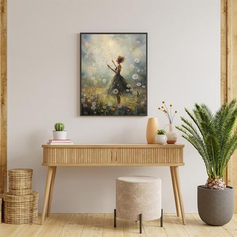 VNUIEHG Paint by Numbers, Dandelion Meadow Dandelion Dance, Adult Crafts Adult Paint by Number Kits, Arts Crafts for Home Decor(No Frame, 40x50cm) in Saudi Arabia