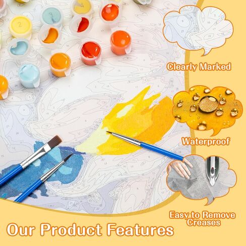 VNUIEHG Paint by Numbers, Dandelion Meadow Dandelion Dance, Adult Crafts Adult Paint by Number Kits, Arts Crafts for Home Decor(No Frame, 40x50cm) in Saudi Arabia