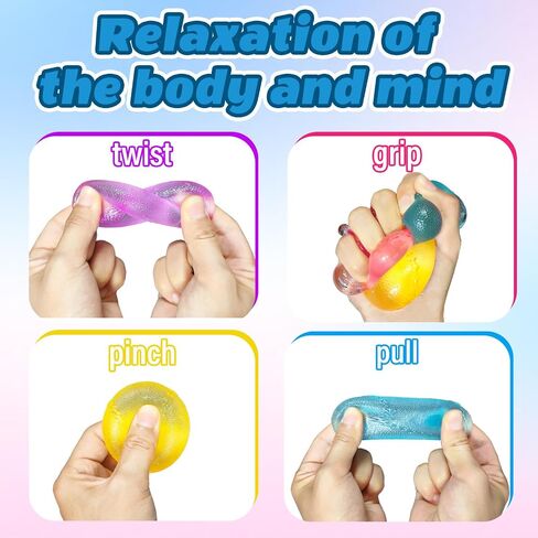 4Pack Squishy Squieve Toys ، لعبة الضغط الفائق ، ألعاب تخفيف الإجهاد للأطفال البالغين ، ألعاب حسية للأطفال المصابين بالتوحد ، ألعاب تململ ، تفضل حفلات الإغاثة بالقلق للفتيات والفتيان (القطن) in Kuwait