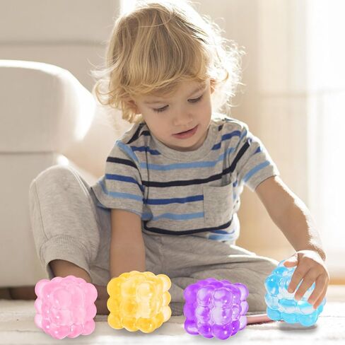 4Pack Squishy Squieve Toys ، لعبة الضغط الفائق ، ألعاب تخفيف الإجهاد للأطفال البالغين ، ألعاب حسية للأطفال المصابين بالتوحد ، ألعاب تململ ، تفضل حفلات الإغاثة بالقلق للفتيات والفتيان (القطن) in Kuwait