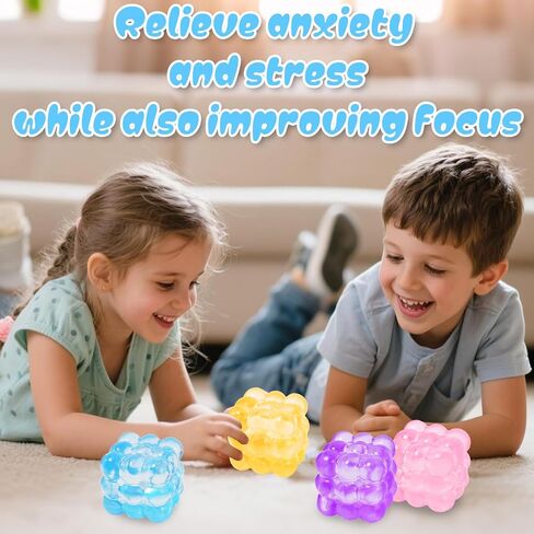 4Pack Squishy Squieve Toys ، لعبة الضغط الفائق ، ألعاب تخفيف الإجهاد للأطفال البالغين ، ألعاب حسية للأطفال المصابين بالتوحد ، ألعاب تململ ، تفضل حفلات الإغاثة بالقلق للفتيات والفتيان (القطن) in Kuwait
